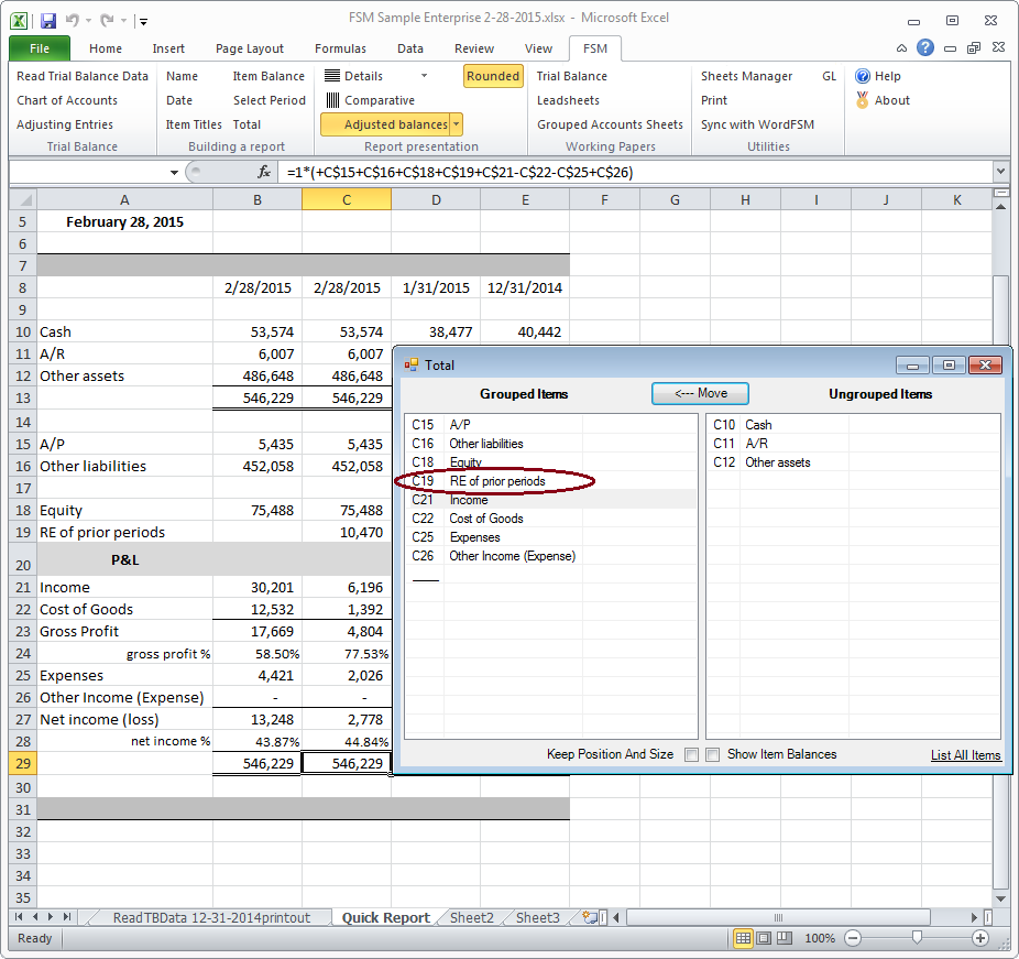 Excel FSM | Tutorial Financial Key Figures | Financial Statement Masters