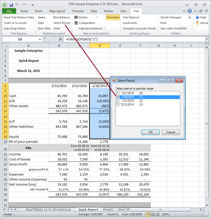 Excel FSM | Tutorial Financial Key Figures | Financial Statement Masters